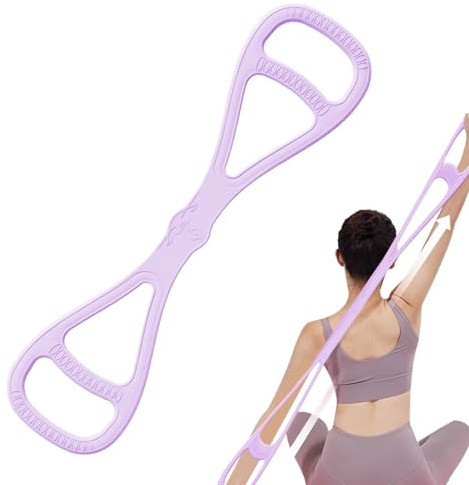 Doiyislem Figure 8 Fitness Banda, cuerda de entrenamiento de silicona para pilates, cuerda elástica ergonómica para entrenamiento de espalda para mujeres, hombres, adolescentes, niñas, para atletas y