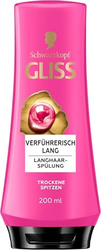 Gliss Haarspülung Verführerisch Lang (200 ml) Pflege für trockene Spitzen | Schwarzkopf Verführerisch Lang Conditioner repariert Haarschäden und verleiht verführerische Geschmeidigkeit und Glanz
