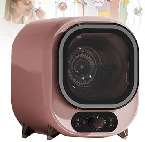 Mini Secadora De Ropa Eléctrica Portátil, Carga Frontal, Compacta Con Tina De Acero Inoxidable, 450 W, Para Apartamento, Secadora De Condensación Con Centrifugado Y Capacidad(Pink)
