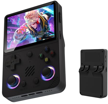 Console per videogiochi portatile con display 3D ad alta definizione da 3.5 pollici 64G / 128G di memoria Giochi preinstallati Console videogiochi portatile