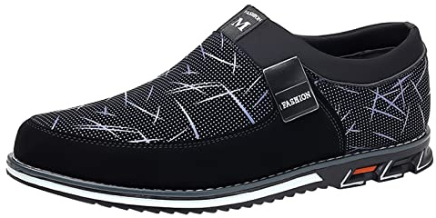 Genérico Zapatos de Cuero de Color cómodos y Transpirables para Hombres Estilo a la (Blue, 47)