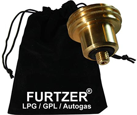 LPG GPL Autogas Tankadapter M10 ACME kurz Adapter mit Stoffbeutel by Furtzer®