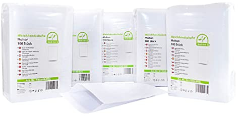 Medi-Inn+ Einmal-Waschhandschuhe Molton 75/gm² zur gründlichen Körper- & Intimpflege (5 x 100 = 500 Stück)