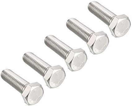 sourcing map 5Stk M12-Gewinde 40mm Edelstahl 304 Sechskant schrauben Bolzen de