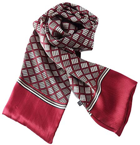 Long Charmeuse Satin Silk Scarf for Men