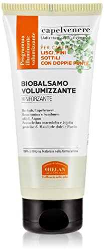 Helan Capelvenere - Volumising & Strenghtening Conditioner for Straight, Thin Hair with Jojoba Oil and Argan Oil - Vegan Hair Care and Hair Treatments for Dry Damaged Hair - Made in Italy, 100 ml