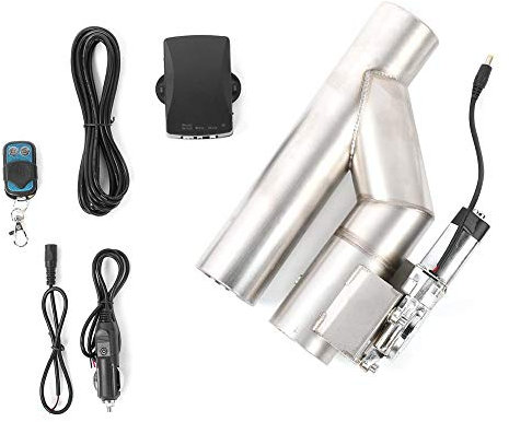 Ladieshow Valvola di Controllo dello Scarico, valvola di Scarico elettrica Universale da 2,5 Pollici con Tubo a Y rimontaggio con Telecomando