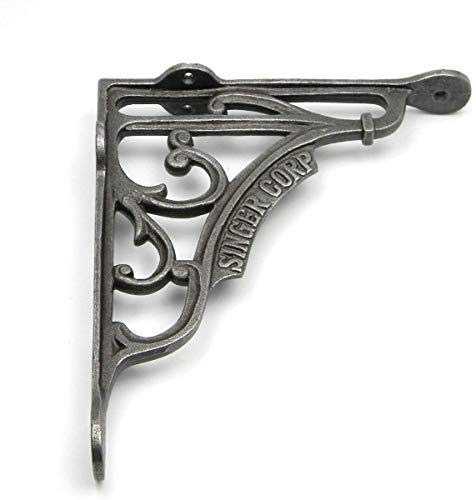 B&M Singer Corp Wandregalhalterungen, antikes Eisen, 15,2 x 15,2 cm, 1 Paar