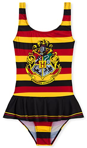 Harry Potter Badebekleidung Mädchen | Einteiliger Badeanzug Kinder Mädchen mit Rüschenrock | Kinder Badewäsche Alter von 7-14