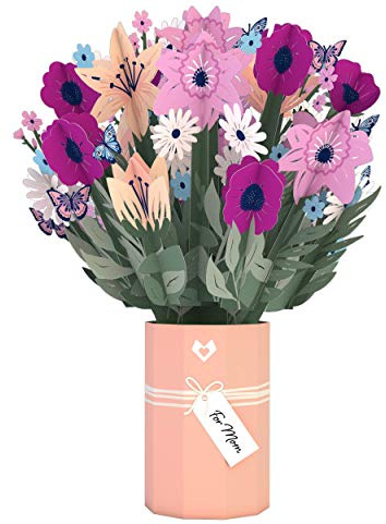 Lovepop Muttertags-Blumenstrauß – Pop-Up-Blumen, Muttertagskarte, Karte für Mutter, 3D-Blumen, Happy Mother's Day, Pop Up Muttertag
