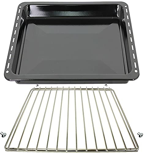 SPARES2GO Roasting Pan Baking Tray + Extendable Adjustable Shelf Compatible with AGA Oven Cooker