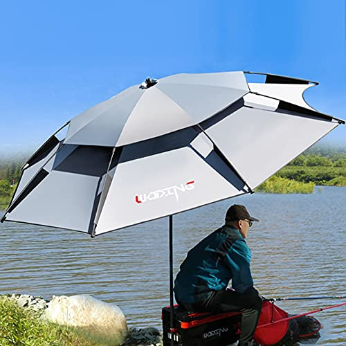 Parasol de Plage Anti Vent avec Fonction d'inclinaison Housse de Protection Parasol de Jardin Rond Protection Solaire pour marché Piscine Restaurant Pêche ø 2M/2.2M/2.4M/2.6M (Size : 2.2M/7.2ft)