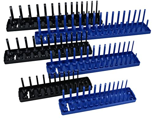 Metric Imperial Socket Tray Rack Holder Shallow + Deep Sockets 1/4 3/8 1/2