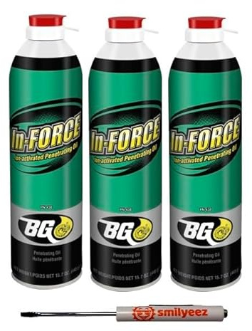 Smilyeez Listing for BG in-Force PN 438 Ion Activated Penetrating Oil (3 Cans) and Smilyeez Pocket Screwdriver