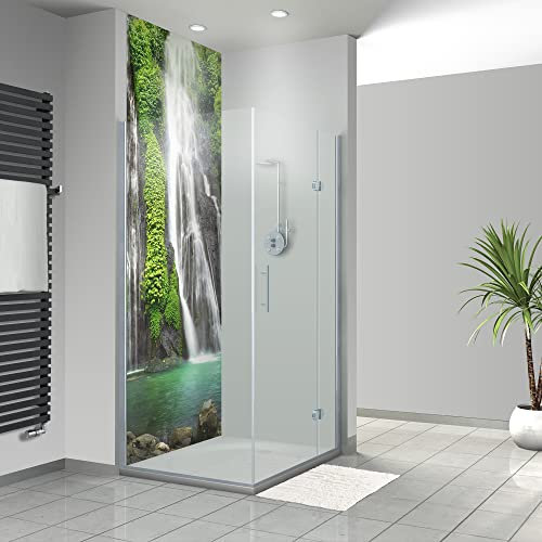 WANDFREUDE individuelle Duschrückwand Aluverbundplatte auf Maß (1 Stück - Dschungel - Seidenmatt) – Dusche Wandverkleidung Duschwandverkleidung Duschrückwände