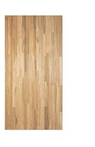 BioMaderas Étagère en Bois Massif de Teck 18 mm d'Épaisseur/Plan de Travail/Découpé/FSC® 100 % Dentelé