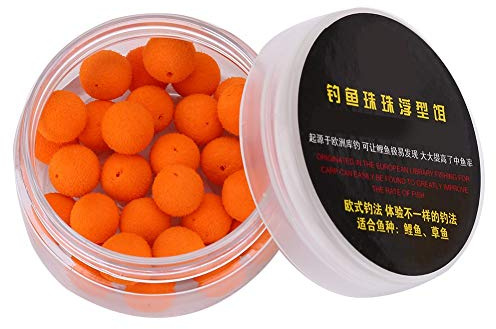 30 Stück Helle, Weiche Karpfen-Boilies, Ultraleichter Karpfen-Angelköder, Pop-Up, Weiche Pellets, Köder, Schwimmender Köder (Orange Süßkartoffelgeschmack 10MM)
