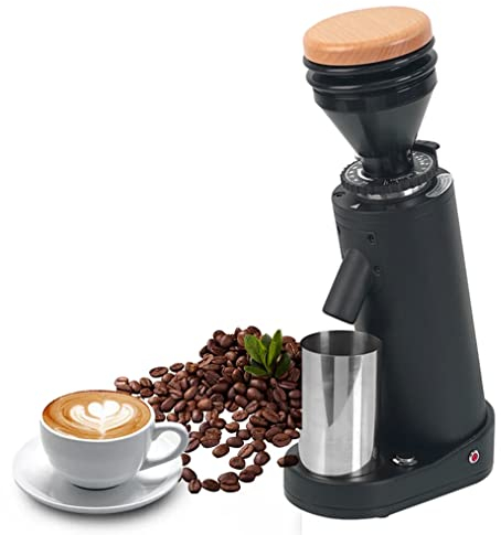 Macinacaffè Elettrico, Macinacaffè Regolabile, con 19 Ingranaggi Spessore Regolabile, Piedini Antiscivolo E Protezione Antiperdite, per 6-8 Tazze, Uso Domestico E Ufficio
