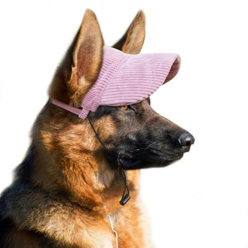 BASVII Hunde Baseballmütze, Basecap Verstellbar Sonnenschutz, Hut Hundecap mit Ohrlöchern, Hunde Sonnenhut Benutzt für Sonnenschutz, Hunde Mütze für Welpen Katzen