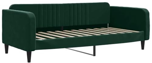 vidaXL Dagbädd mörkgrön 100x200 cm sammet
