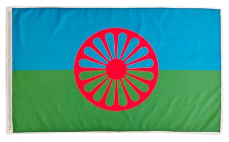 Bandiera Zingara Pandiui23 150x90 CM Multicolore, Ideale per Giardino e Interni, Resistente all'Idrorepellente e allo Sbiadimento, Stirabile a Bassa Temperatura