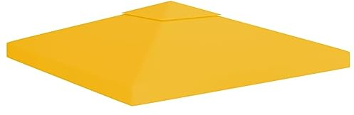 ARKEM Copertura Superiore per Gazebo a 2 Strati 310 g/m² 3x3 m Gialla,Telo Gazebo Copertura in Tessuto Poliestere 100% - Telo per Gazebo da Giardino Esterno Vari Modelli