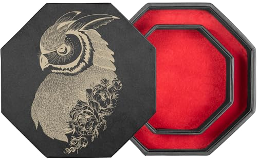 shibby Würfelbrett mit Würfel-Ablage und Deckel für alle Tabletop Spiele - 23,5cm (M9-1)