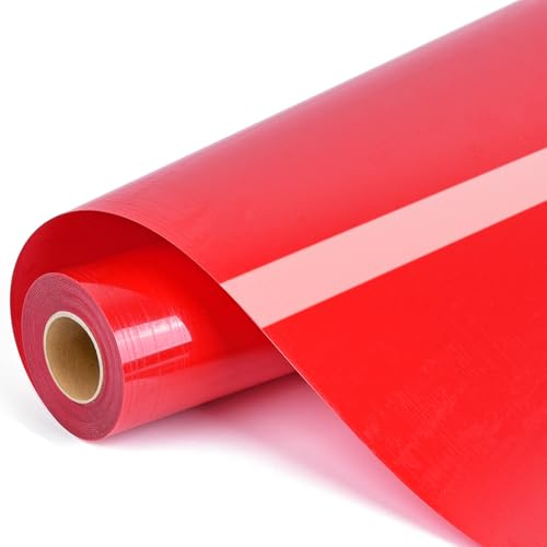 IModeur plotterfolie textil röd – 30,5 x 400 cm flexfolie plotter textil röd för Silhouette Cameo, kläder, mössor, byxor, andra tyger