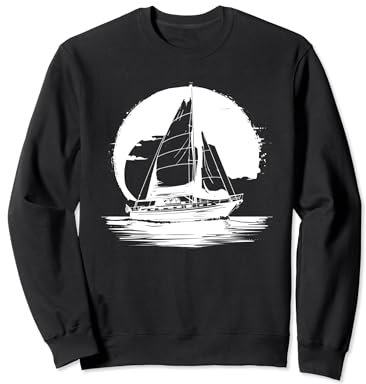 Segeln Zeichnung Segelliebhaber Segelausbildung Sweatshirt
