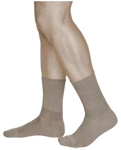 VITSOCKS 12% Silvertråd Comfort Strumpor Herr, Antibakteriell för Känsliga Fötter, beige, 39-41