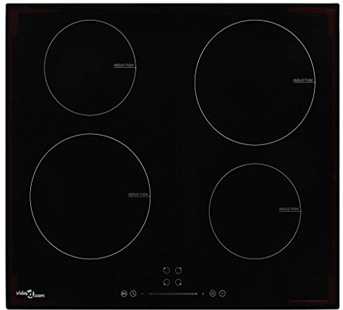 Rantry Table de cuisson à induction 4 zones et commandes tactiles en verre 7000 W, décoration de meubles, meubles d'intérieur/extérieur pour salon bureau