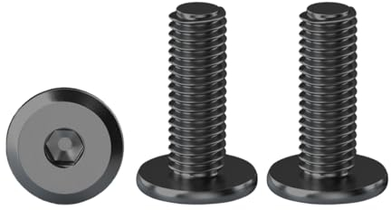 Drenky 20 tornillos de cabeza plana con encaje interior, tornillos de cabeza semicircular, acero inoxidable, A2, V2A, M5 X 16 mm, tornillos de conexión para muebles, tornillos de máquina con hexágono