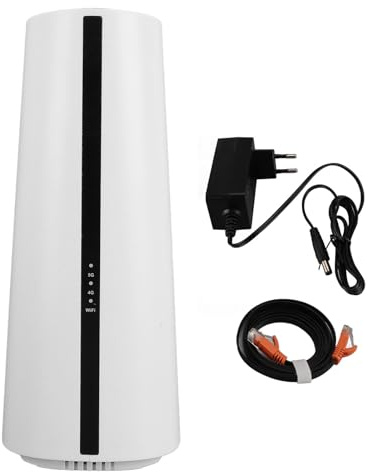 Router CPE 5G, Router Wireless Dual Band 2.4G 5.8G Modem Router CPE 1800Mbps con Slot per Scheda SIM, Supporto 64 Utenti, Router Internet Wireless 5G NR NSA SA (Spina europea)