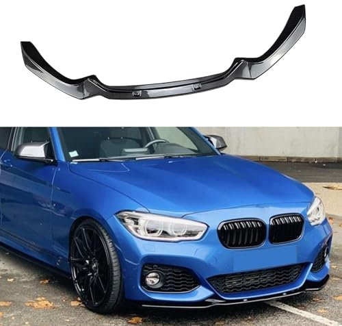 MUGONGWEI Auto Frontspoiler für BMW 1 Series F20 F21 M-Pack 118i 120i 2015-2019, Frontstoßstange Lippe Sport-Performance, Lippen Flügel Exterieur Zubehör Frontstoßstange Splitter zubehör