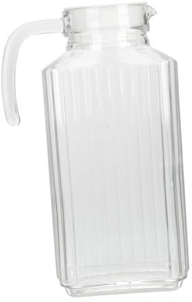 Cabilock Botella De Agua Fría De Vidrio Grande Jarra De Agua Tapa Para Bebidas Portátil Para Fiestas Hogar Oficina