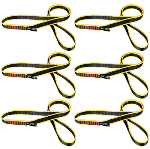 KINGTLE 20MM Nylon Climbing Sling Runner 22kN CE1019/EN566 UIAA Certified,Rock Climbing Webbing Straps for Rock Climbing,Mountaineering, Rappelling (60cm/24inch)