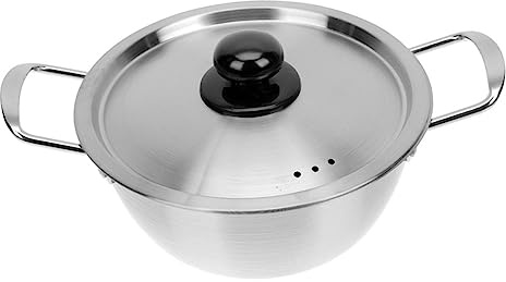 AYCDL Instant-Nudeltopf, Dampftopf aus Edelstahl, Camping-Kochtopf, Induktions-Suppentopf, Eintopf, Suppentopf, Kleiner Nudeltopf/Gold/31,5 x 24 cm,Sier-31.5X24Cm