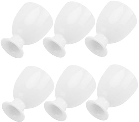 HOLIDYOYO 6pezzi Portauova Ceramica per Colazione Semplici e Pratici Cups per Uso Quotidiano Resistenti e Facili da Pulire per Ristoranti e Famiglie