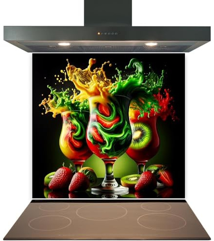 Colour2Glass Printed Toughened Glass Splashback for Kitchen, Tempered Heat-Resistant Glass Splashbacks with Polished Edges for Cooker and Hob Backsplash (Design 2296, 60 x 60cm)
