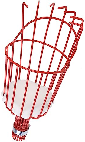 Gogogmee Panier Rigide Rouge avec Fourches Pratiques Construction Fer Plastifié Brillant Protection Antichoc pour Récolte Hauteur Accessoire pour Récolte Oranges Pommes Poires