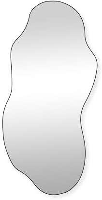 SensaHome Luciano Wandspiegel – Organischer Spiegel – Asymmetrisches Design – 120 x 60 cm – Schwarz