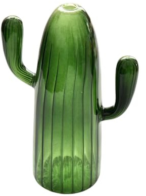 Jarrón de cristal con forma de cactus para plantas, decoración creativa de jarrones para el hogar, escritorio, adorno hidropónico, planta de regalo de cumpleaños