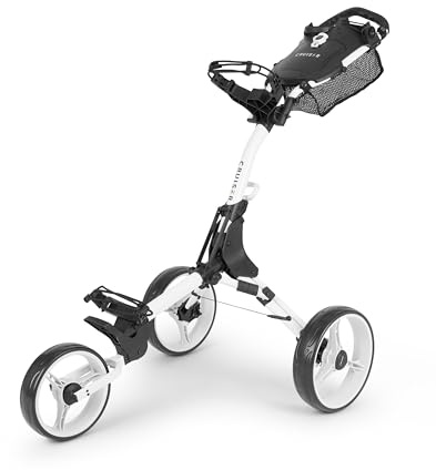 Cruiser CR-7 Golf Trolley – 3 Wheel Push Golf Cart, Compact Cube Fold Design, Easy Folding Mechanism, Sturdy Premium Build