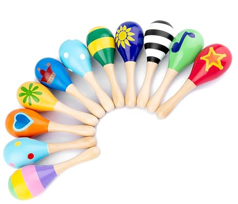 Generic Jouet éducatif de Percussion de Main en Bois de Maracas d'enfant pour Saisir L'instrument de Musique D'entraînement pour des Enfants