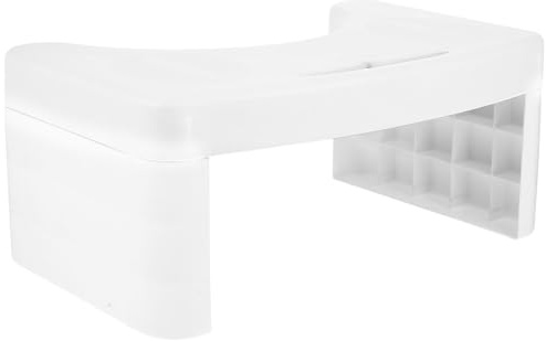 IWOWHERO Tabouret de Toilette Épais Blanc Antidérapant, Marchepied pour Salle de Bain Multifonction, Adapté aux Filles et Femmes Enceintes pour Usage Domestique