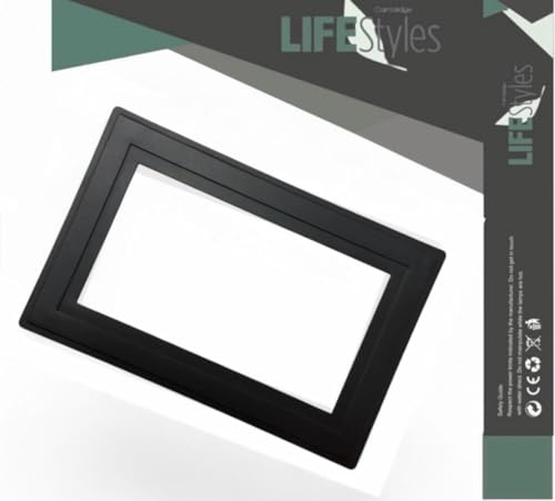 Cambridge Lifestyles ® Elegant Black Finger Plate for 2 Gang Socket Surround Double Light Switch Protection Cover Pack of 1 Prevents Marks Easy Clean Durable Paintable Single Black