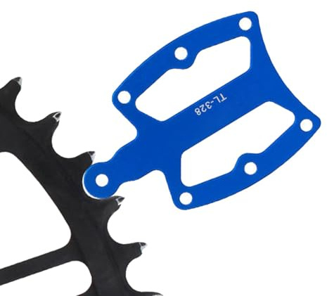 Indicador de desgaste del plato – Herramienta de cadena de metal, 5,8 x 4 x 0,2 cm, comprobador de desgaste de dientes de bicicleta, herramienta de medición para evitar riesgos de salto de cadena