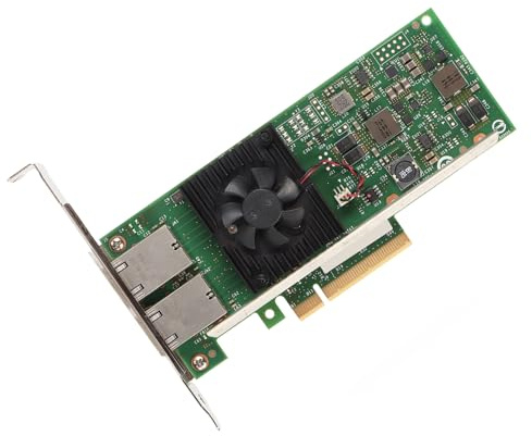 Hamwesh Tarjeta de Red de 10GBE, Adaptador Ethernet Gigabit Ethernet Dual RJ45 con Soporte LAN ISCSI FCOE para Server SLES PowerEdge Modelos Compatibles con los Modelos Compatibles con