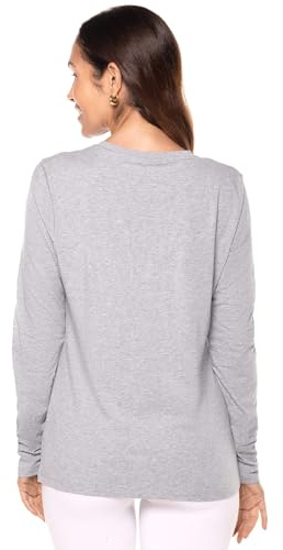 Coolibar UPF 50+ Women's Long sleeve T-Shirt - Sun Protective,X-Large,Grey Heather