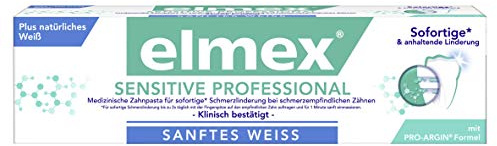 elmex SENSTIVE PROFESSIONAL plus sanftes Weiß Zahnpasta, 2er Pack (2 x 75 ml)